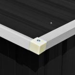 antracitszürke horganyzott acél kerti fészer 257 x 779 x 181 cm