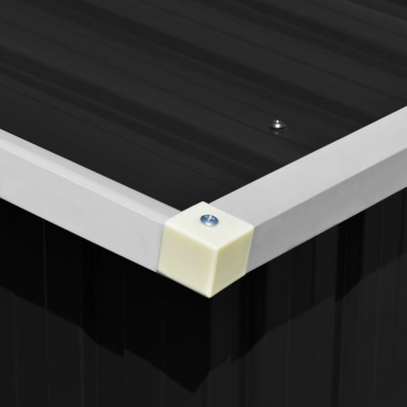 antracitszürke horganyzott acél kerti fészer 257 x 779 x 181 cm