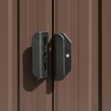 barna horganyzott acél kerti fészer 257 x 779 x 181 cm