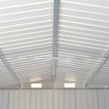 barna horganyzott acél kerti fészer 257 x 779 x 181 cm