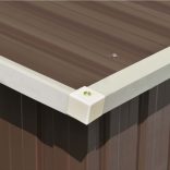 barna horganyzott acél kerti fészer 257 x 779 x 181 cm