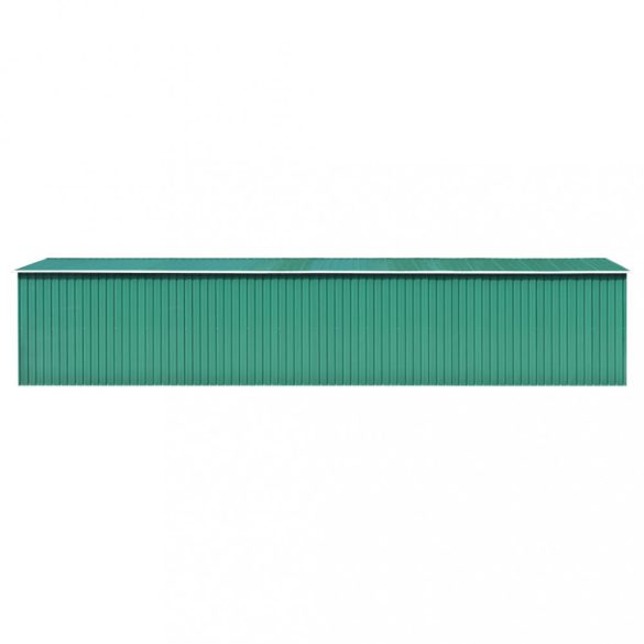 zöld horganyzott acél kerti fészer 257 x 990 x 181 cm