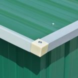 zöld horganyzott acél kerti fészer 257 x 990 x 181 cm