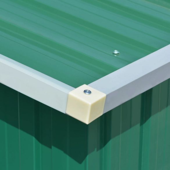 zöld horganyzott acél kerti fészer 257 x 990 x 181 cm