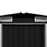 antracitszürke horganyzott acél kerti fészer 257 x 990 x 181 cm