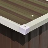 barna horganyzott acél kerti fészer 257 x 990 x 181 cm