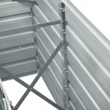 zöld horganyzott acél kerti magaságyás 240 x 40 x 77 cm