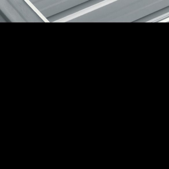 szürke horganyzott acél kerti magaságyás 240 x 40 x 45 cm