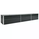 antracitszürke horganyzott acél kerti magaságyás 480x80x45 cm