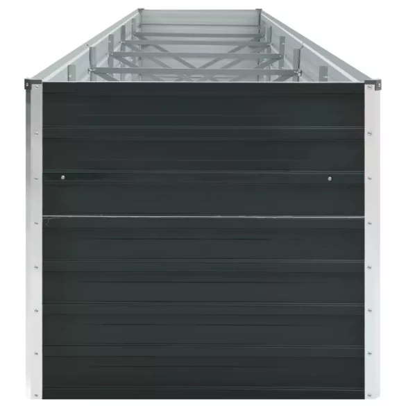 antracitszürke horganyzott acél kerti magaságyás 480x80x45 cm