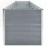 szürke horganyzott acél kerti magaságyás 480 x 80 x 77 cm