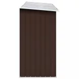 barna horganyzott acél kerti tűzifatároló 330 x 84 x 152 cm