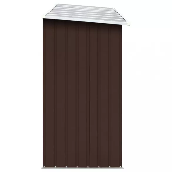 barna horganyzott acél kerti tűzifatároló 330 x 84 x 152 cm