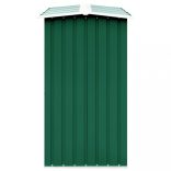 zöld horganyzott acél kerti tűzifatároló 330 x 92 x 153 cm