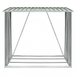 zöld horganyzott acél kerti tűzifatároló 163 x 83 x 154 cm