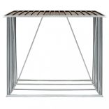 barna horganyzott acél kerti tűzifatároló 163 x 83 x 154 cm