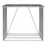 antracit horganyzott acél kerti tűzifatároló 163 x 83 x 154 cm