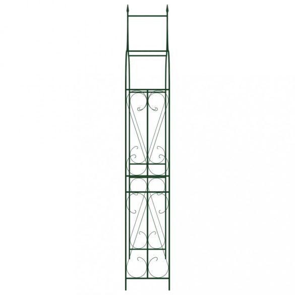 sötétzöld vas kerti boltív 142 x 37 x 275 cm