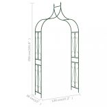 sötétzöld vas kerti boltív 142 x 37 x 275 cm