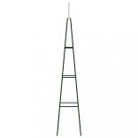 2 db sötétzöld vas kerti növényfuttató állvány 35 x 35 x 195 cm