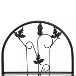 háromszintes fekete vas virágtartó állvány 52 x 28 x 128 cm