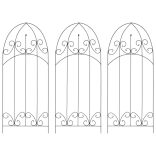 3 db fekete vas növényfuttató állvány 40 x 100 cm