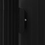 antracitszürke vas kerti fészer állvánnyal 205 x 130 x 183 cm