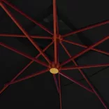 fekete függő napernyő farúddal 400 x 300 cm