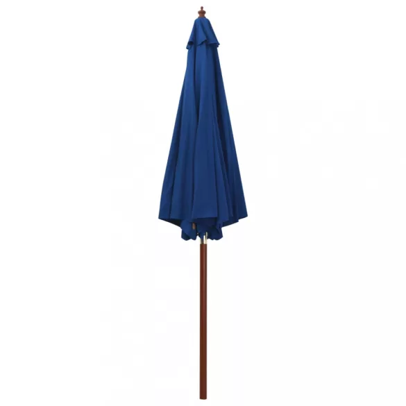 kék napernyő farúddal 300 x 258 cm