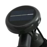 fekete konzolos napernyő LED-fényekkel és acélrúddal 300 cm