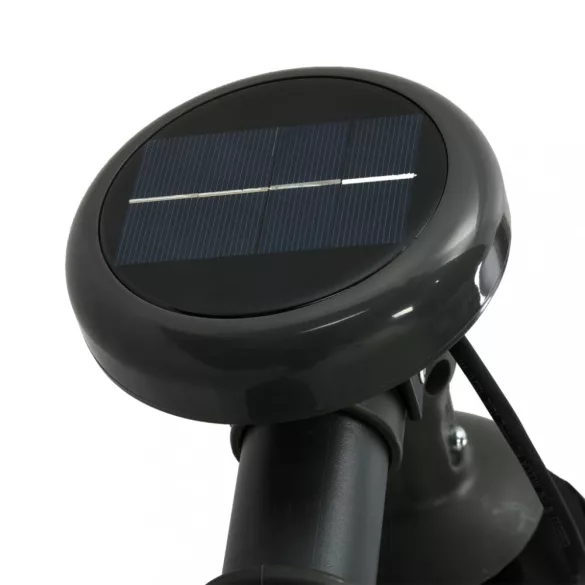 fekete konzolos napernyő LED-fényekkel és acélrúddal 300 cm