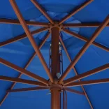 kék kültéri napernyő farúddal 350 cm