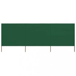 3 paneles zöld szövet szélfogó 400 x 80 cm