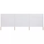 homokfehér szövet 3-paneles szélfogó 400 x 160 cm