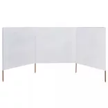 homokfehér szövet 3-paneles szélfogó 400 x 160 cm