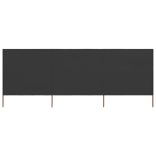 antracitszürke szövet 3-paneles szélfogó 400 x 160 cm