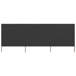 antracitszürke szövet 3-paneles szélfogó 400 x 160 cm