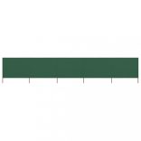 zöld szövet 5-paneles szélfogó 600 x 80 cm