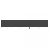 antracitszürke szövet 5-paneles szélfogó 600 x 80 cm