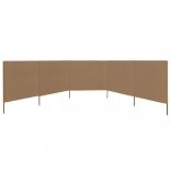 tópszínű szövet 5-paneles szélfogó 600 x 80 cm