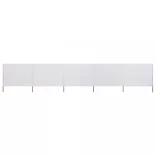 homokfehér 5-paneles szövet szélfogó 600 x 120 cm