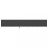 antracitszürke szövet 5-paneles szélfogó 600 x 120 cm