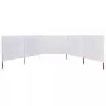 homokfehér 5 paneles szövet szélfogó 600 x 160 cm