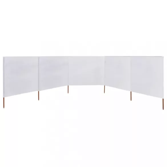 homokfehér 5 paneles szövet szélfogó 600 x 160 cm