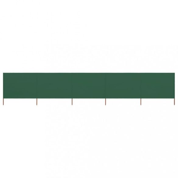 zöld 5-paneles szövet szélfogó 600 x 160 cm