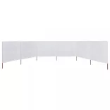 homokfehér szövet 6-paneles szélfogó 800 x 120 cm