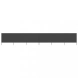 antracitszürke szövet 6-paneles szélfogó 800 x 120 cm