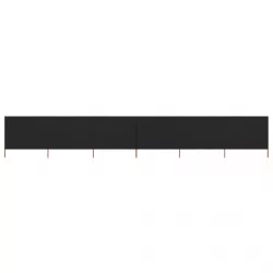 fekete szövet 6-paneles szélfogó 800 x 120 cm