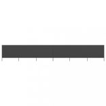 antracitszürke szövet 6-paneles szélfogó 800 x 160 cm