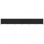 fekete szövet 6-paneles szélfogó 800 x 160 cm